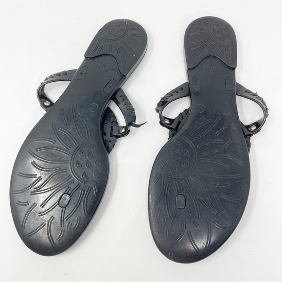 JACK ROGERS Women’s Black GEORGICA Jelly Sandals Whipstiched Round Design Sz 10 - Picture 6 of 10